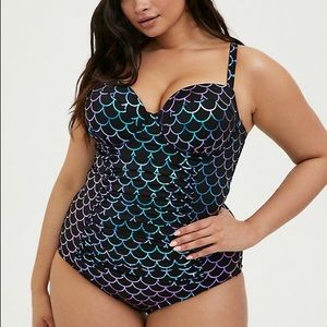 Torrid mermaid print one piece swimsuit
